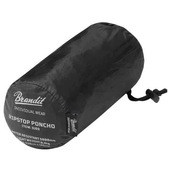  Poncho -Regenmantel BRANDIT RIPSTOP BD3169 SCHWARZ 