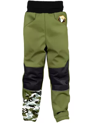 Baby Softshell Hosen isoliert WAMU MASKÁČ KHAKI