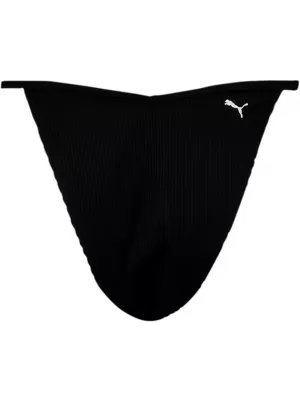 Badeanzug PUMA SWIM WOMEN RIBBED TANGA 1P 938068-01 SCHWARZ