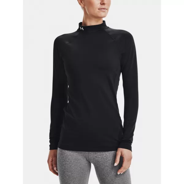  Damen-T-Shirt UNDER ARMOUR UA CG AUTHENTICS MOCKNECK 1368702-001 SCHWARZ 
