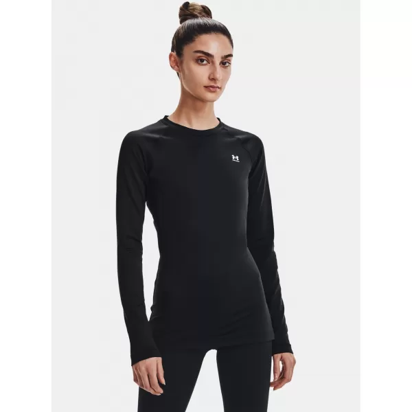  Damen-T-Shirt UNDER ARMOUR AUTHENTICS CREW 1368701-001 SCHWARZ 