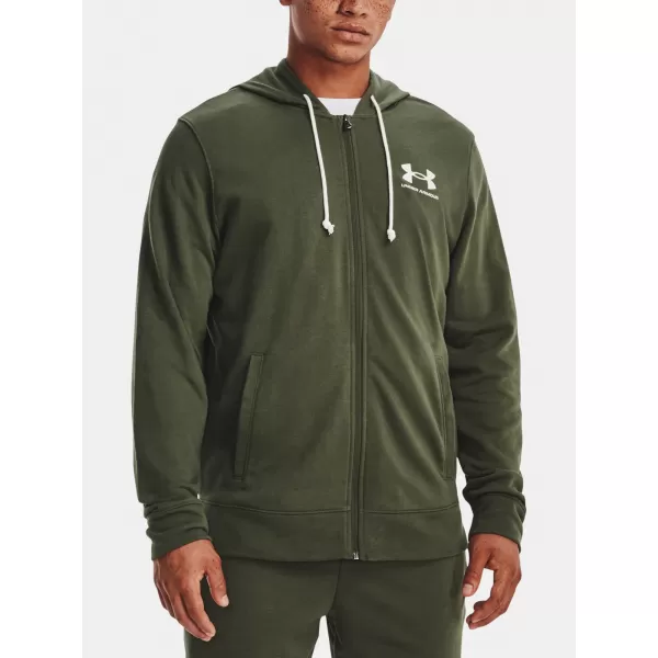 Herren-Sweatshirt UNDER ARMOUR UA RIVAL TERRY LC FZ 1370409-390 GRÜN 