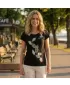 Damen-T-Shirt ALTISPORT ALW171122 SCHWARZ UND GOLD
