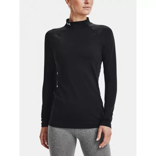  Damen-T-Shirt UNDER ARMOUR UA CG AUTHENTICS MOCKNECK 1368702-001 SCHWARZ 