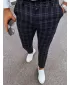 Männer karierte Chino -Hosen DSTREET UX3953 SCHWARZ