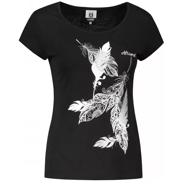  Damen-T-Shirt ALTISPORT ALW178122 SCHWARZ UND SILBER 