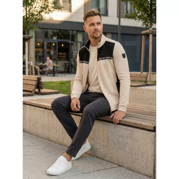  Herren-Sweatshirt KIXMI REUBEN HELL BEIGE 