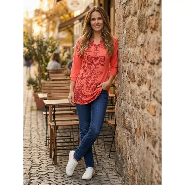  Damen-T-Shirt ALTISPORT BLANCH LACHS 