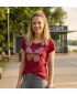 Damen-T-Shirt KIXMI ROSIE BURGUND