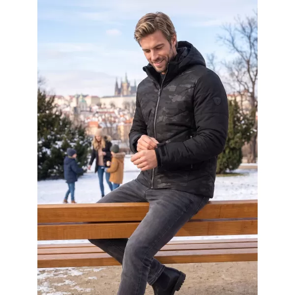  Herren-Winterjacke KIXMI RIPLEY SCHWARZ 