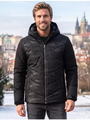 Herren-Winterjacke KIXMI RIPLEY SCHWARZ