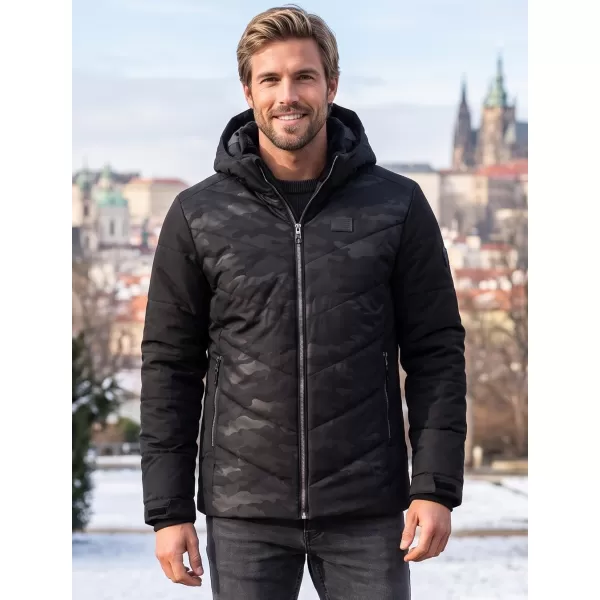  Herren-Winterjacke KIXMI RIPLEY SCHWARZ 