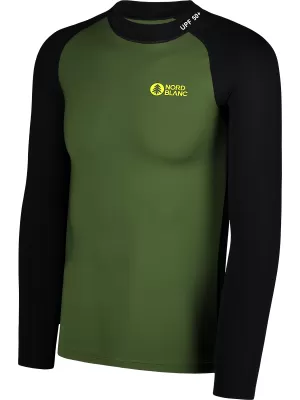 Herren t -Shirt mit UV -Schutz NORDBLANC SURFER NBSMF7867 GRÜN/SCHWARZ