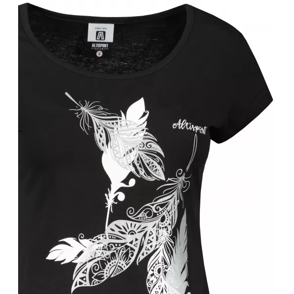  Damen-T-Shirt ALTISPORT ALW178122 SCHWARZ UND SILBER 
