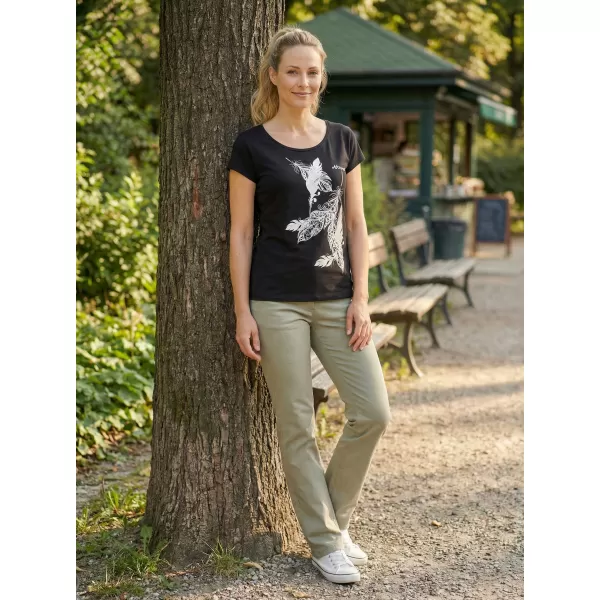  Damen-T-Shirt ALTISPORT ALW178122 SCHWARZ UND SILBER 