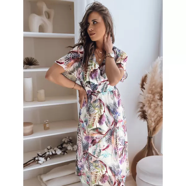  Kleid DSTREET LUNNA EY2306 WEIß -VIOLETT 