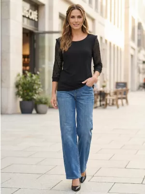 Damen-T-Shirt KIXMI REBECA SCHWARZ