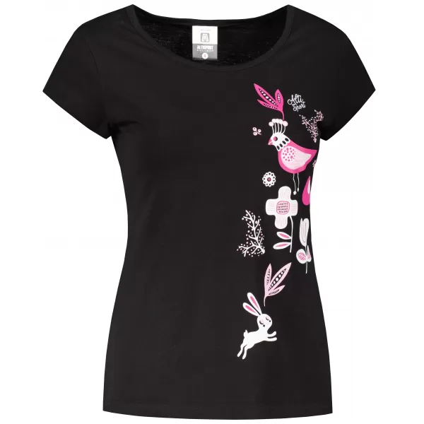 Damen-T-Shirt ALTISPORT ALW175122 SCHWARZ ROSA 