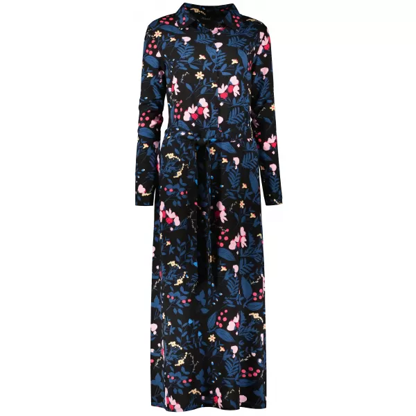  Hemdblusenkleid für Damen KIXMI ROSITA SCHWARZ 