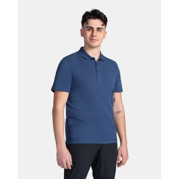  Herren-T-Shirt mit Kragen KILPI VILAR-M TM0371KI DUNKELBLAU 
