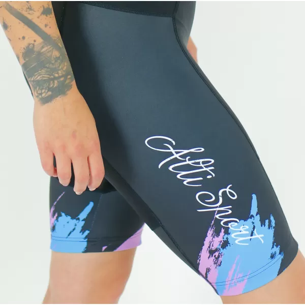  Premium-Radshorts für Damen ALTISPORT SWE/ALW01S14 LILA-BLAU 