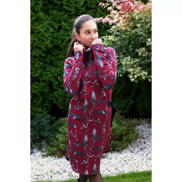  Sweatshirt-Kleid für Damen ALTISPORT BESSIE BURGUND 