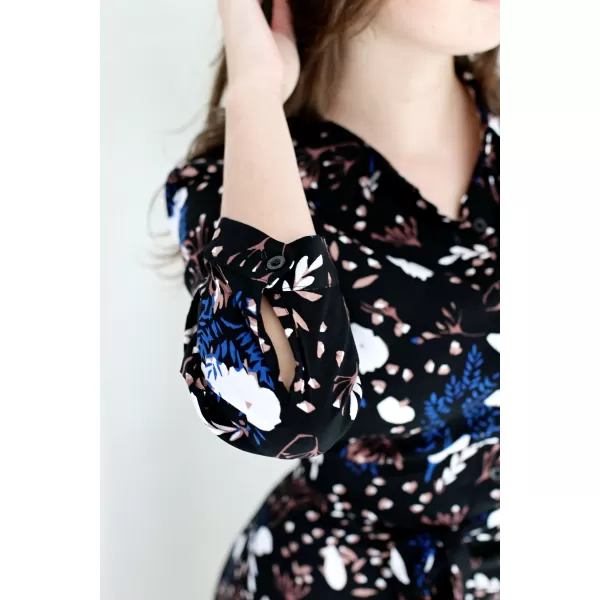  Hemdblusenkleid für Damen ALTISPORT BECCI SCHWARZ 