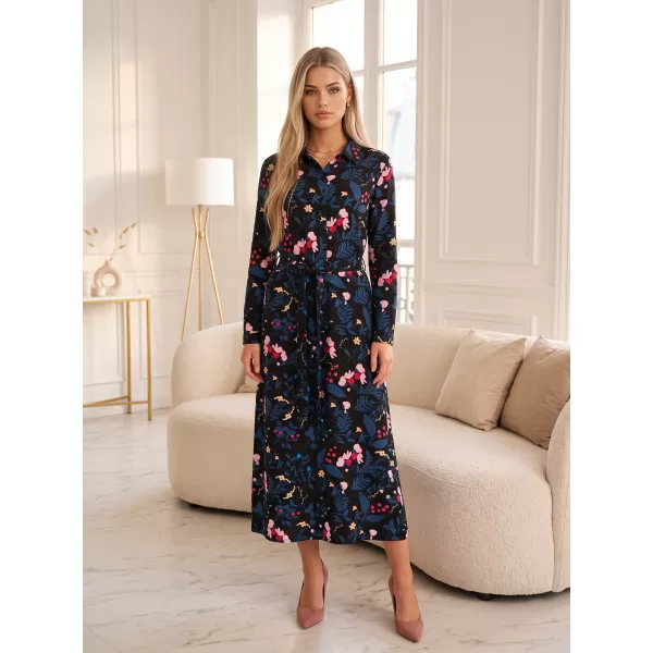  Hemdblusenkleid für Damen KIXMI ROSITA SCHWARZ 