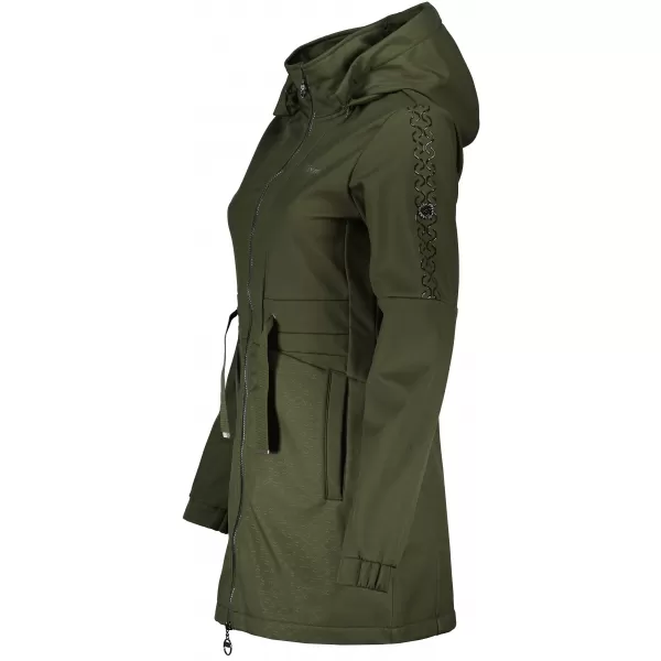  Softshell-Mantel für Damen KIXMI RHODIE MILITÄR 