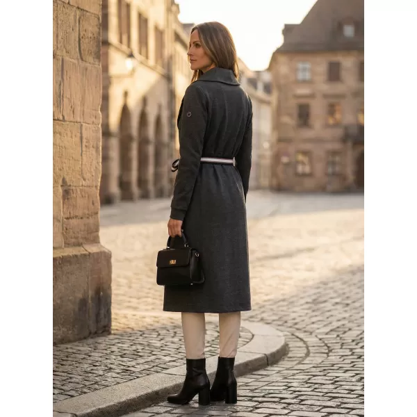 Langes Damen-Sweatshirt KIXMI ROSAMUNDA DUNKELGRAU MELIERT 