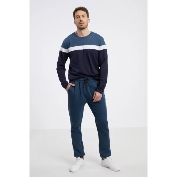  Herren-Jogginghose SAM 73 DOBBY MK 758 STAHLBLAU 
