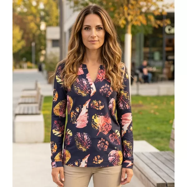  Damen-T-Shirt KIXMI RONDA DUNKELBLAU 