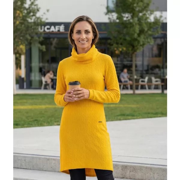  Sweatshirt-Kleid für Damen KIXMI RIVA GELB 
