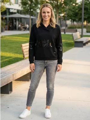 Damen-Sweatshirt KIXMI RANDY SCHWARZ