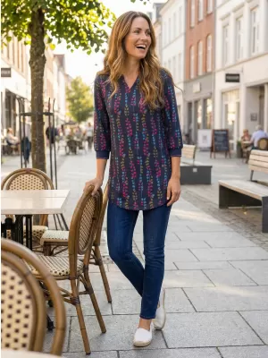 Damen-T-Shirt KIXMI ROSALIA DUNKELBLAU