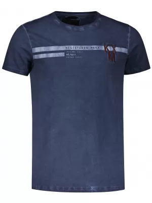 Herren-T-Shirt KIXMI RICKY DUNKELBLAU