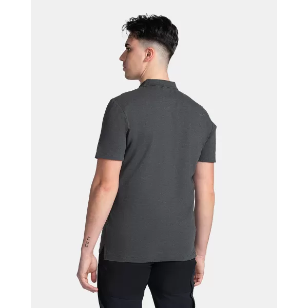  Herren-T-Shirt mit Kragen KILPI VILAR-M TM0371KI SCHWARZ 