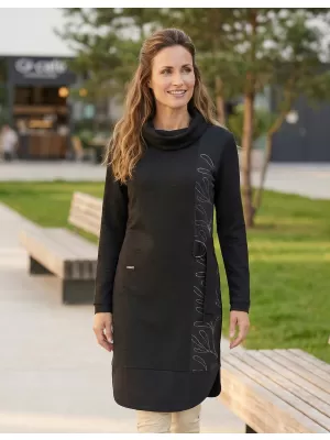 Sweatshirt-Kleid für Damen KIXMI RENIE SCHWARZ