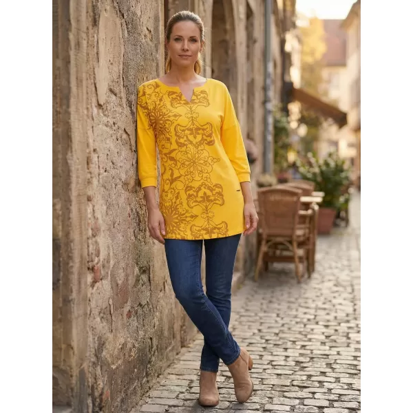  Damen-T-Shirt ALTISPORT BLANCH GELB 