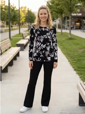 Damen-T-Shirt KIXMI ROAN SCHWARZ
