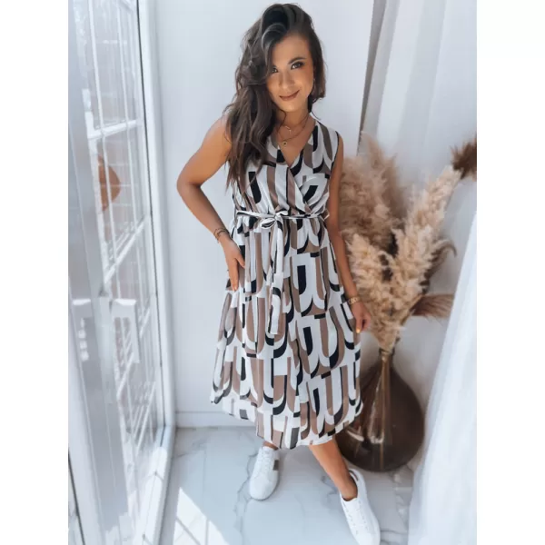  Kleid DSTREET BALI EY2300 WEIß -BROWN 