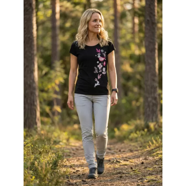  Damen-T-Shirt ALTISPORT ALW175122 SCHWARZ ROSA 