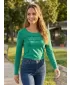 Damen-T-Shirt KIXMI RACHEL DUNKELGRÜN