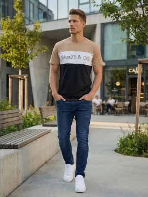 Herren-T-Shirt SAM 73 SEAMUS MT 828 GOLDEN