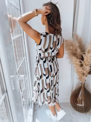 Kleid DSTREET BALI EY2300 WEIß -BROWN