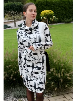 Sweatshirt-Kleid für Damen ALTISPORT BESSIE WEIß