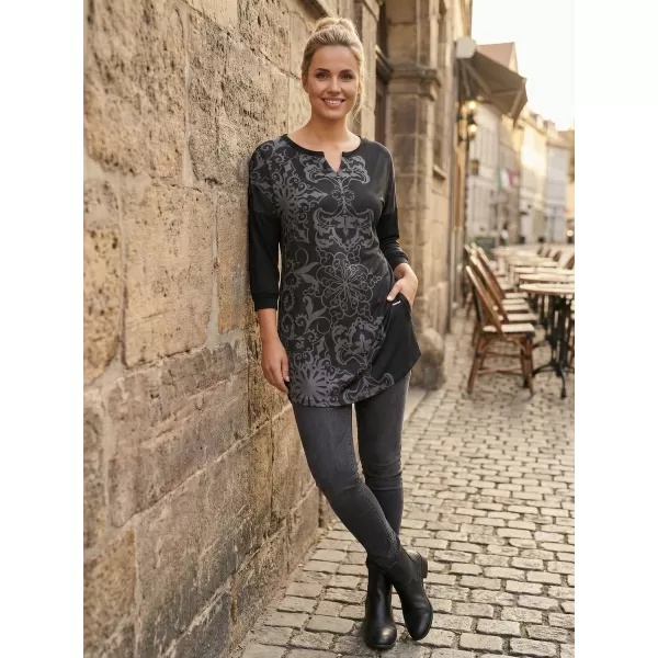  Damen-T-Shirt ALTISPORT BLANCH SCHWARZ 
