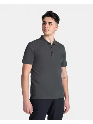 Herren-T-Shirt mit Kragen KILPI VILAR-M TM0371KI SCHWARZ