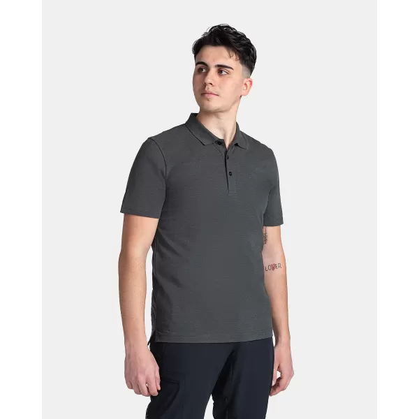  Herren-T-Shirt mit Kragen KILPI VILAR-M TM0371KI SCHWARZ 
