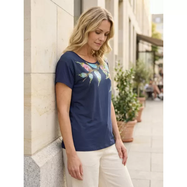  Damen-T-Shirt ALTISPORT BAILA DUNKELBLAU 